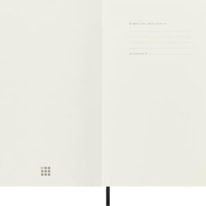 Moleskine Classic soft-cover large ruled bedside notebook — 192 pages, black