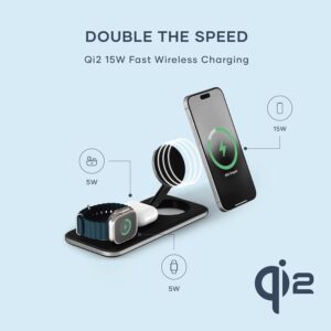 Satechi Qi2 Trio 3-in-1 wireless charging pad for iPhone 17, AirPods and Apple Watch