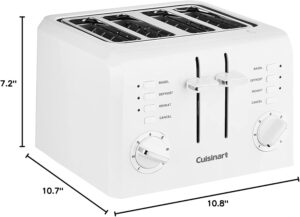 family breakfast toaster Cuisinart CPT-142 4-slice compact toaster