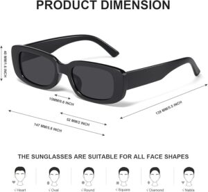 chunky fashion sunglasses JASPIN Y2K UV400 retro square frame