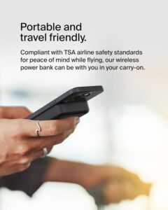 Belkin BoostCharge 10K charger black — 15W Qi2 MagSafe wireless power bank with pop-up kickstand