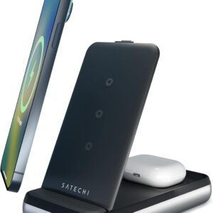 Satechi Duo wireless charger stand with 10,000mAh power bank — 3-in-1 portable charging dock