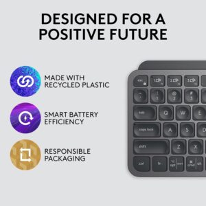 Logitech MX Keys Mini keyboard in graphite — compact backlit Bluetooth keyboard with USB-C
