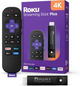 Roku Streaming Stick Plus 2025 — 4K HDR streaming stick with voice remote and free live TV