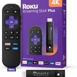 Roku Streaming Stick Plus 2025 — 4K HDR streaming stick with voice remote and free live TV