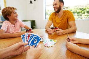Classic home gathering card game UNO with 112 cards