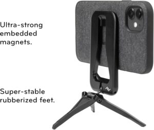 Peak Design Mobile Tripod in black — compact, MagSafe-compatible phone tripod with SlimLink mounting
