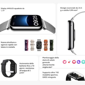 Xiaomi Smart Band 8 Pro fitness tracker with 1.74-inch AMOLED display in black