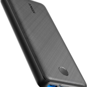 Anker PowerCore Essential 20K 20000mAh portable charger with USB-C and dual USB-A outputs