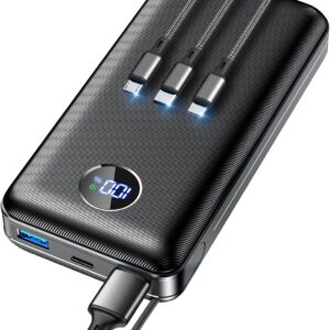 concert power bank 60000mAh 22.5W fast charging portable charger with cables