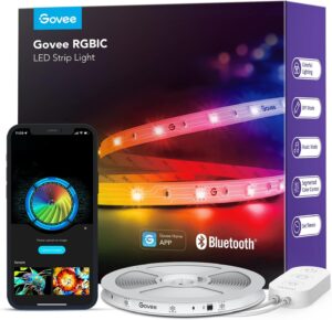 LED home gathering lights Govee RGBIC smart strip with Bluetooth and music sync