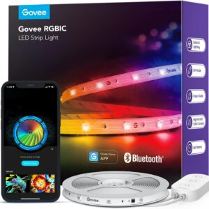 LED home gathering lights Govee RGBIC smart strip with Bluetooth and music sync