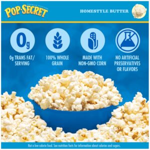 relaxation movie snacks Pop Secret Homestyle Butter microwave popcorn 18-pack