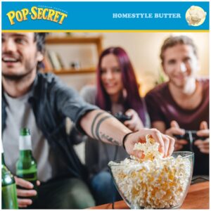 relaxation movie snacks Pop Secret Homestyle Butter microwave popcorn 18-pack