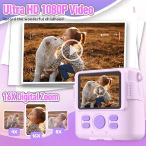 Instant Print Camera for Kids with 32GB SD Card