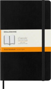 Moleskine Classic soft-cover large ruled bedside notebook — 192 pages, black