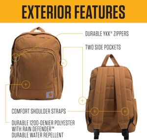 Carhartt 25L Classic urban backpack with 15-inch laptop sleeve and multiple organizational compartments
