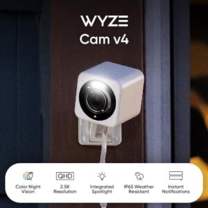 AI security camera WYZE Cam v4 2.5K color night vision