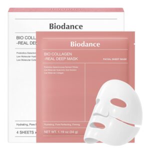 luxury face mask BIODANCE Bio-Collagen overnight hydrogel 4-pack