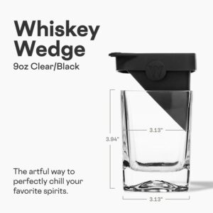 whiskey glass Corkcicle Whiskey Wedge 9oz with silicone ice mold