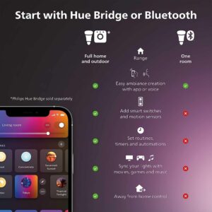 smart light bulb Philips Hue A19 3-pack with app and voice control