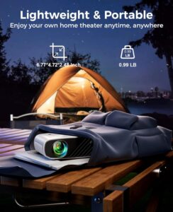 ultra-portable mini projector ELEPHAS 8000L 1080P with tripod and HDMI