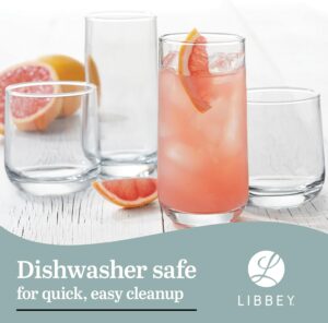 drinkware set Libbey Ascent 16-piece tumblers for parties