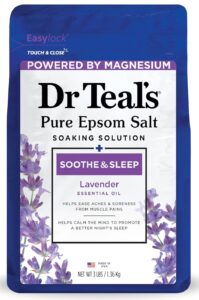 self-care bath bomb Dr Teal’s Lavender Epsom soak 3 lb