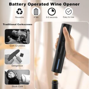 wine opener gadget COKUNST electric corkscrew with foil cutter