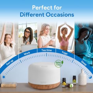 relaxation diffuser ASAKUKI 500ml ultrasonic aromatherapy diffuser