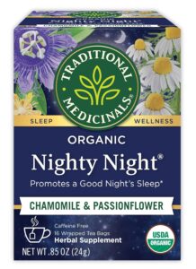sleep support tea Traditional Medicinals Nighty Night 16 tea bags