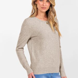 minimalist cashmere sweater-inspired ANRABESS 100% wool crewneck