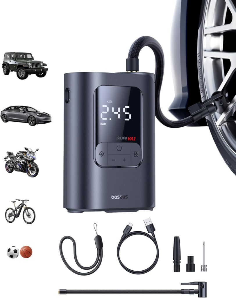Winter Car Gadgets: Baseus 150PSI Cordless Tire Inflator