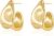 14k Gold-Plated Chunky Geometric Stud Earrings — Hypoallergenic Statement Studs